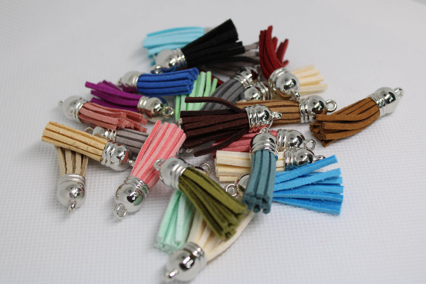 25 Piece Multicolor 1.5 Inch Tassel For Keychain Lanyard Car Charm