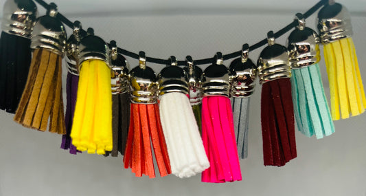 25 Piece Multicolor 1.5 Inch Tassel For Keychain Lanyard Car Charm