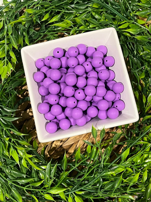 Silicone 15mm Purple Bead