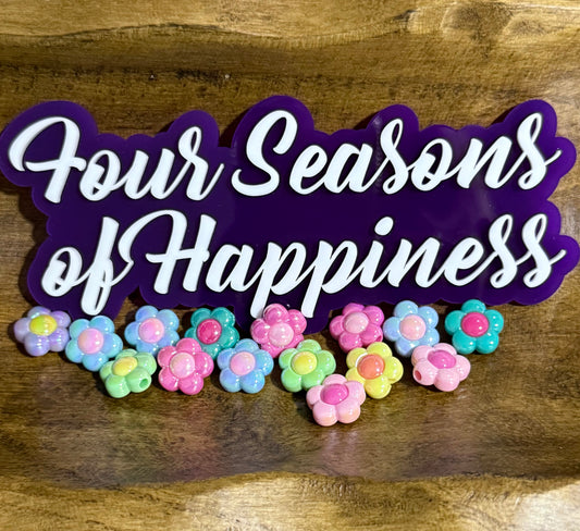 16mm Acrylic Flower Mixed Color 15 Count Bead Bag