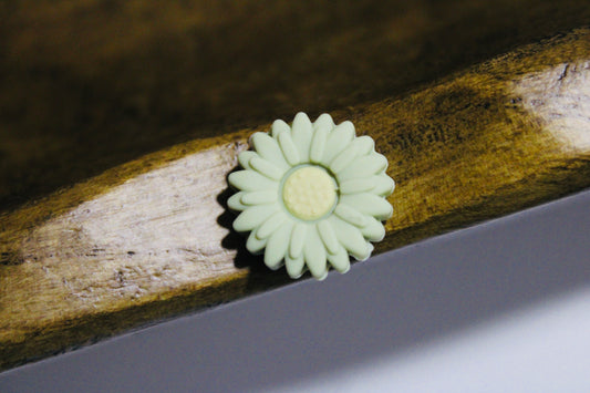 Mini Daisy Flower Silicone Focal Bead Six Color Options