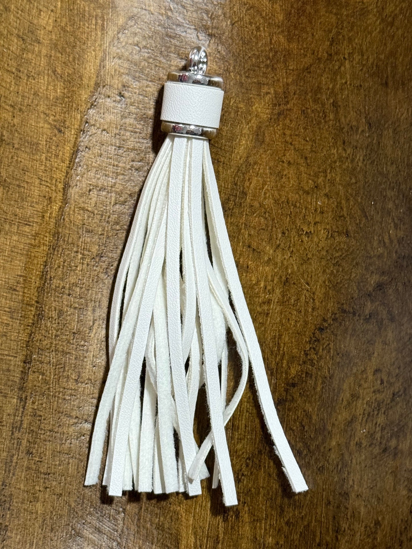 Long Tassel Car Charm Lanyard White Black Multi-Color