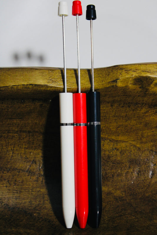 New Style Bead-able Pen Red White Or Black Refillable Ink