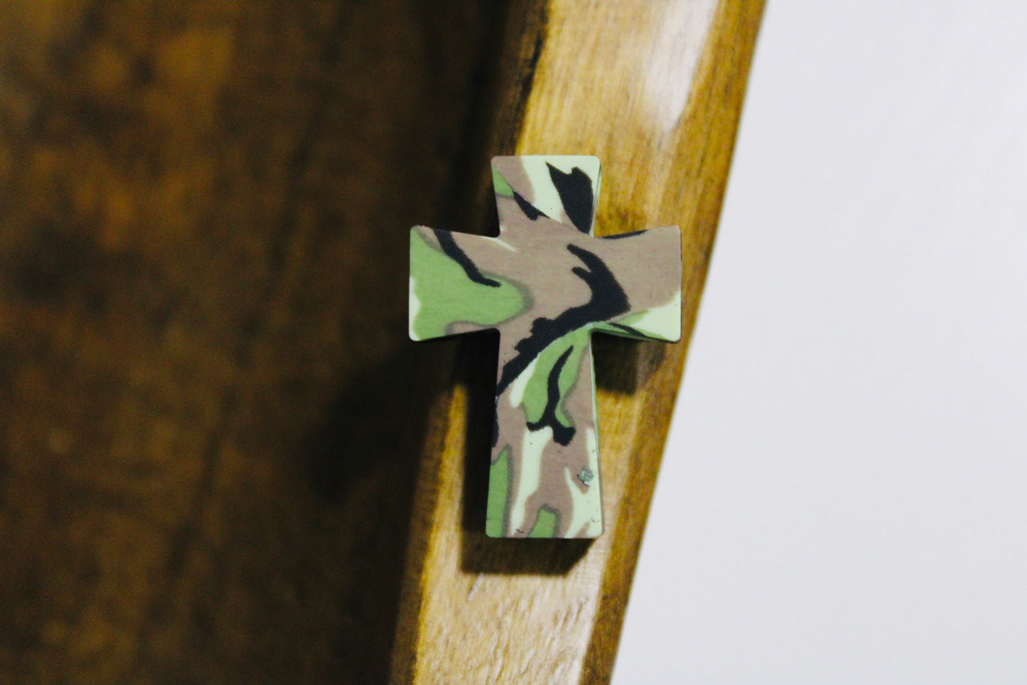 Printed Cross Silicone Focal Bead Multiple Pattern Options
