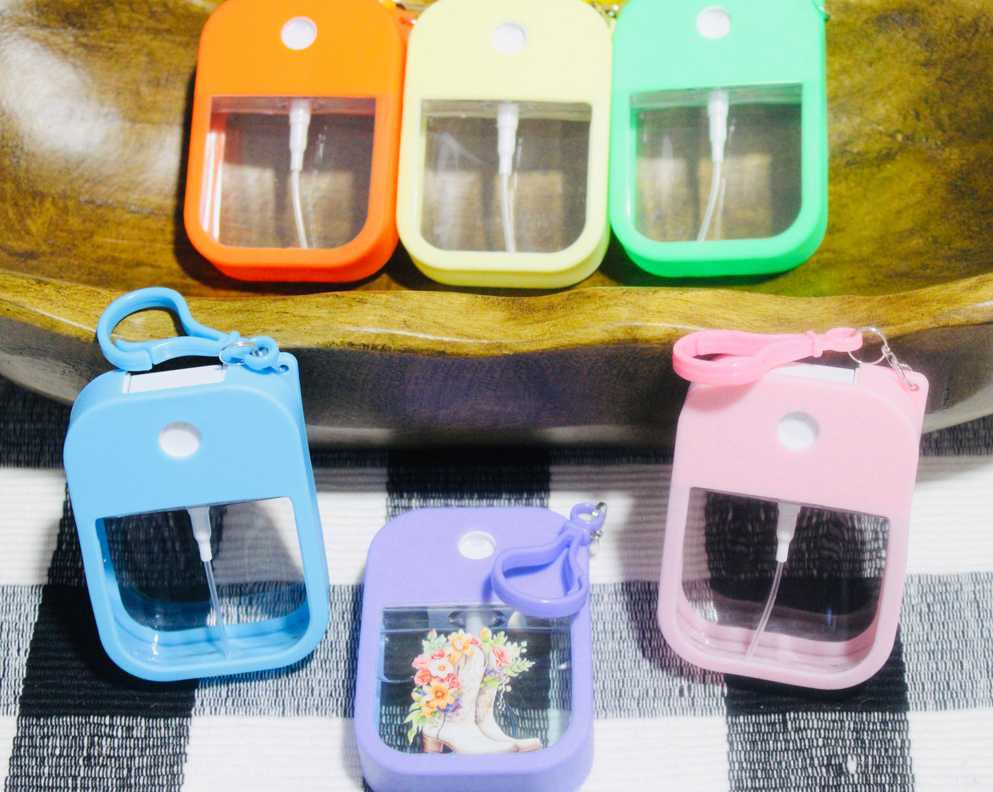Perfume Or Sanitizer Travel Spray Bottle With Clip Multiple Color Options