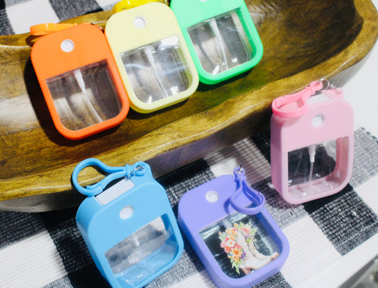 Perfume Or Sanitizer Travel Spray Bottle With Clip Multiple Color Options