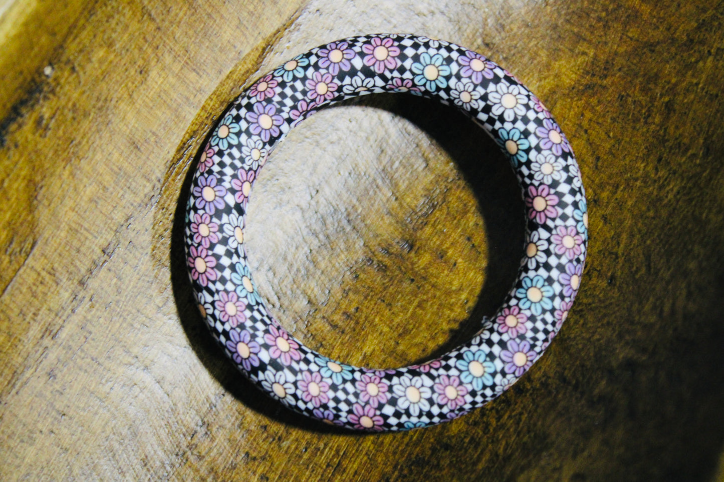 65mm Printed Silicone Ring Bead Multiple Print Options And Mixed Colors