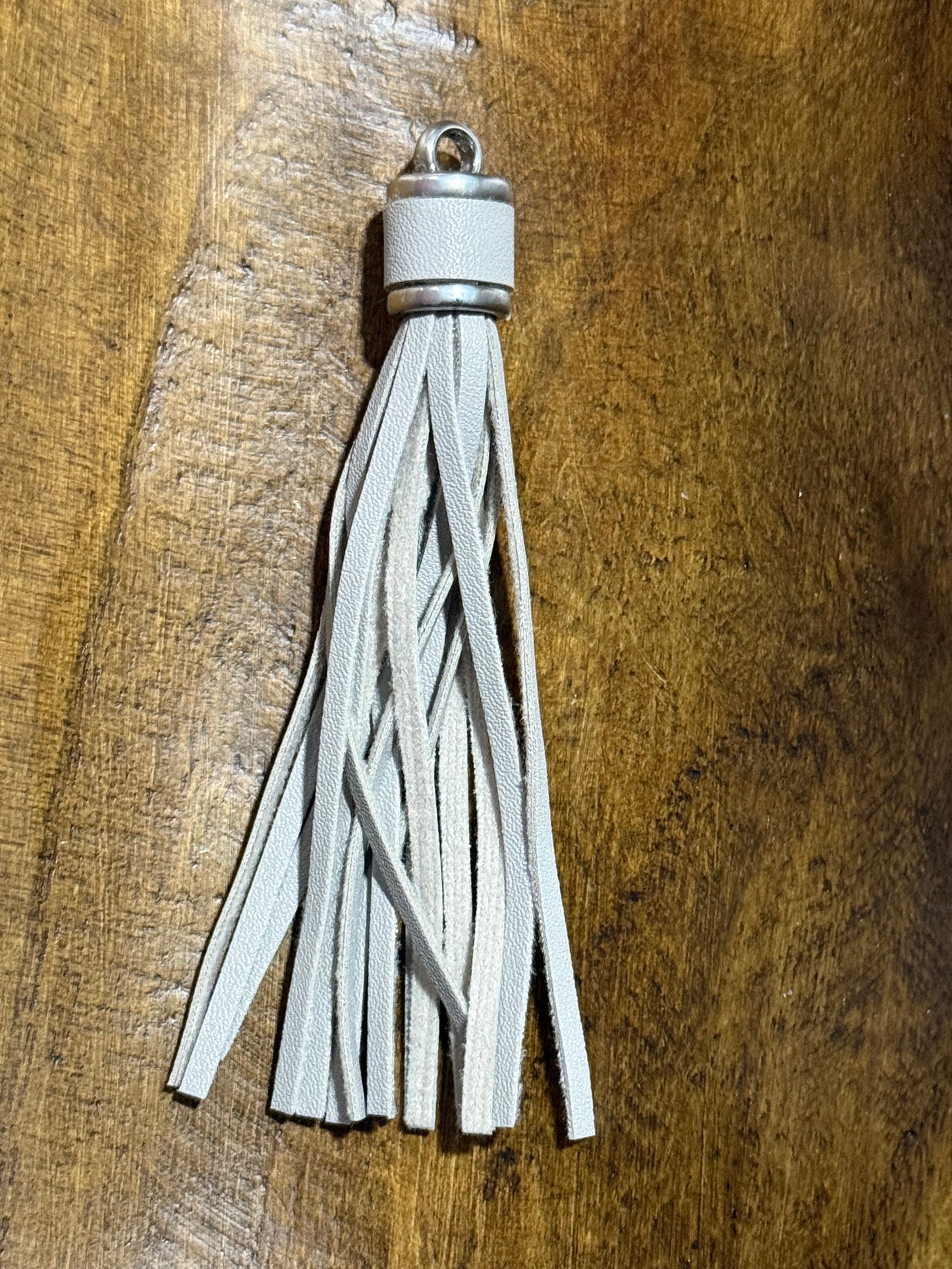 Long Tassel Car Charm Lanyard White Black Multi-Color