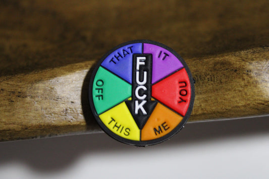 F*** Wheel Mixed Color Silicone Focal Bead
