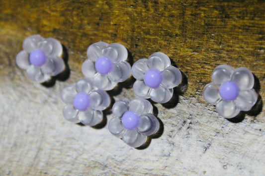 Sunshine Daisy 12mm Spacer Bead 30 Count Bead Bag Yellow Or Purple