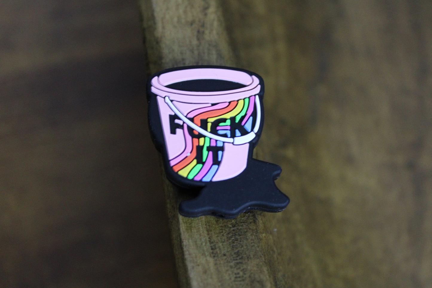 Fuck It Silicone Focal Bead Pink Black Rainbow Color Focal Bead Pen Beading