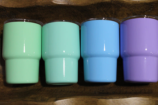 3oz Cup With Metal Straw Multiple Color Options