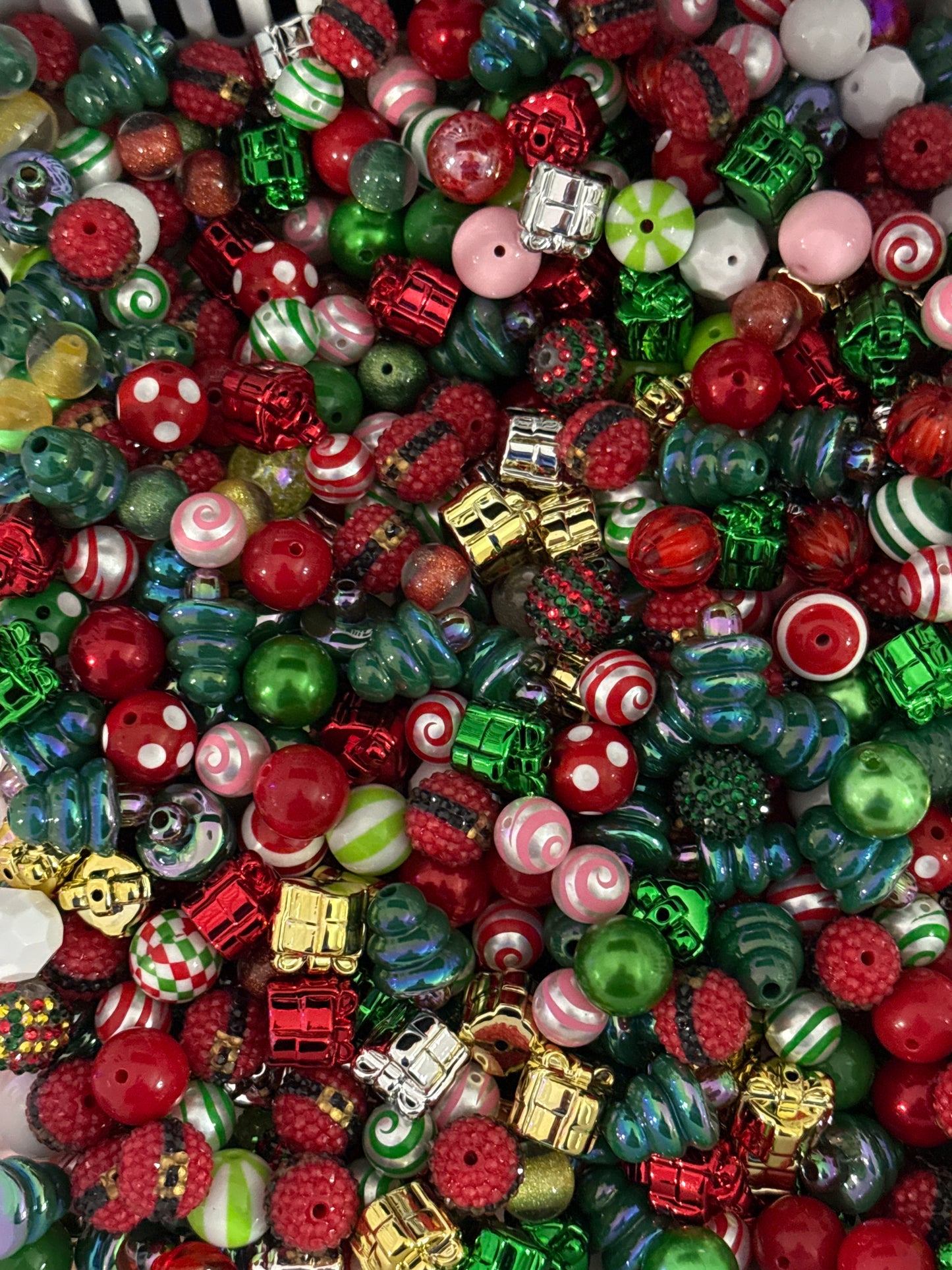 Bead Mix Scoop Rhinestone Pattern Solid Pearl Gems Pen Beading Jewelry Making Keychain Making