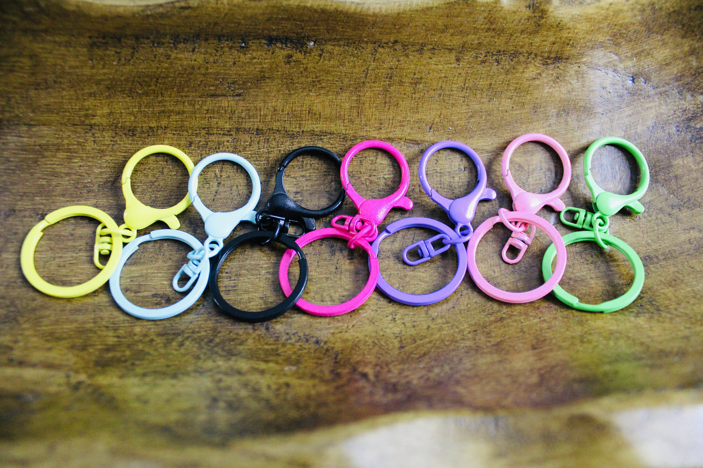 Key Ring With Large Lobster Claw Multiple Color Options Wristlet Making Keychain Making