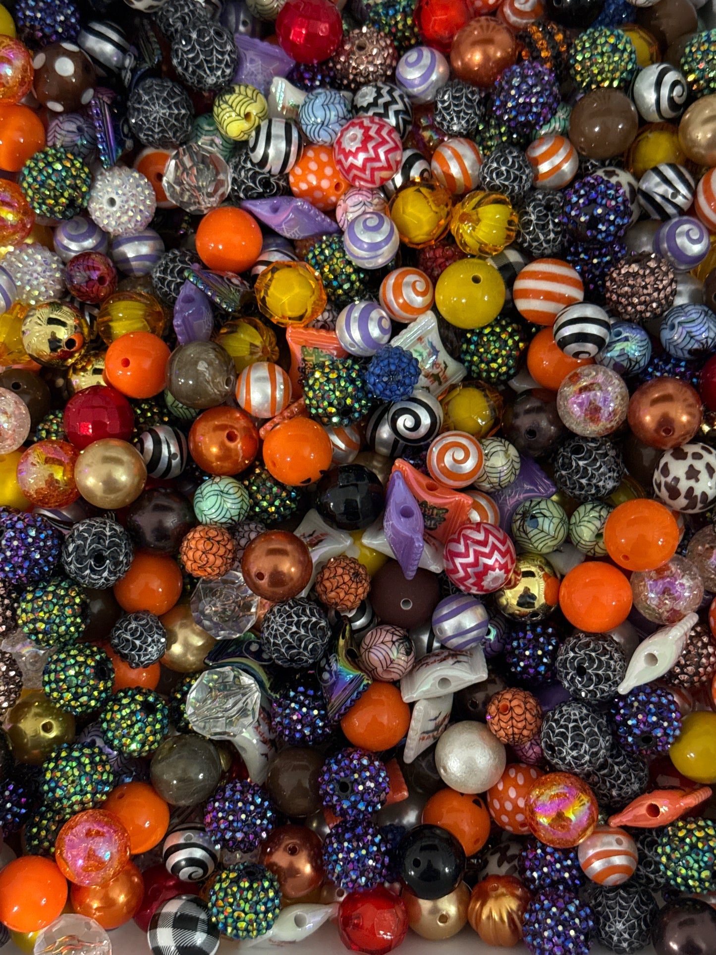 Bead Mix Scoop Rhinestone Pattern Solid Pearl Gems Pen Beading Jewelry Making Keychain Making