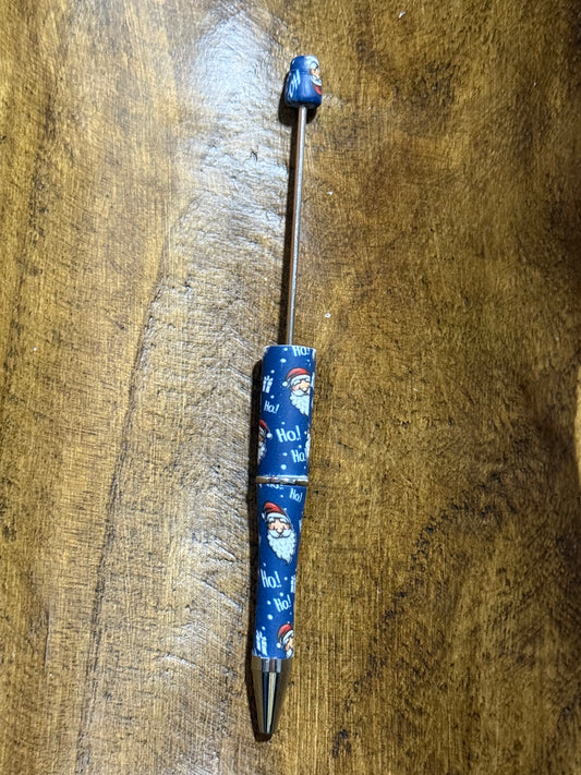 Christmas Bead-able Plastic Printed Pen Refillable Ink